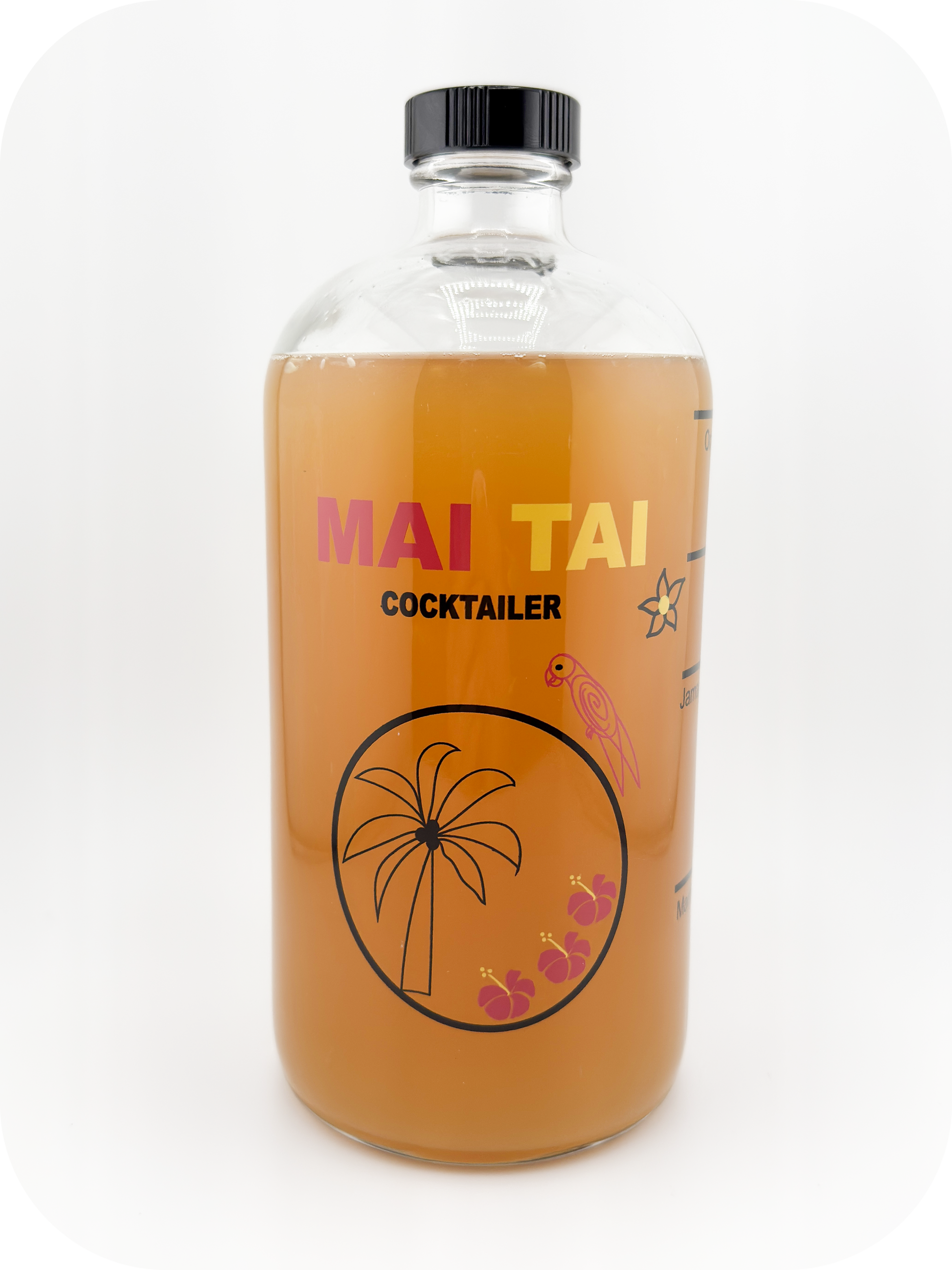 32 oz Mai Tai Cocktailer, filled with Mai Tai.